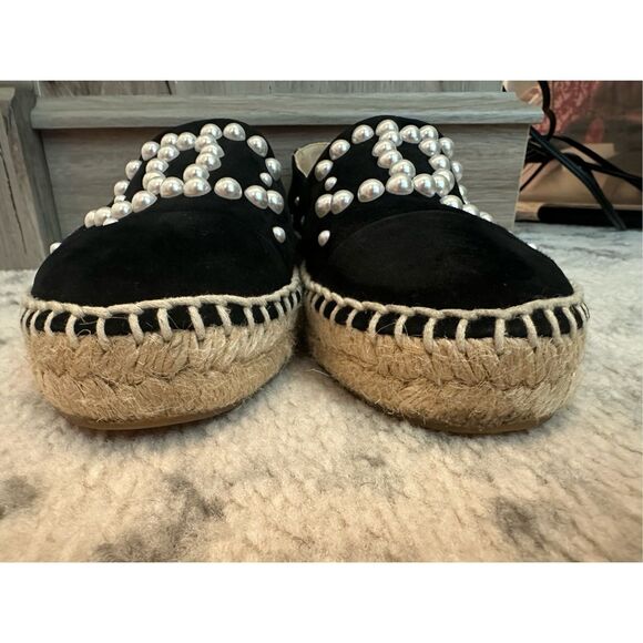 CHANEL Suede Pearl CC Espadrilles EU 35 - Picture 3 of 12